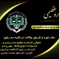 قبول وکالت و مشاور حقوقی توسط وکیل قوه قضائیه