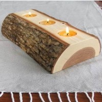 تولید جاشمعی چوبی مدل تنه درخت در زنجان