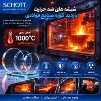 شیشه بازدید کوره آلمانی تا دمای 1000 درجه دایِمی