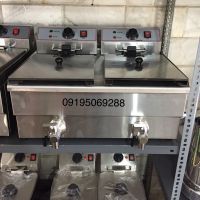 سرخ کن برقی شیر تخلیه دار صنعتی رومیزی