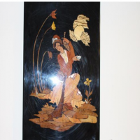 تولید و رنگ آمیزی معرق چوب در کرمان