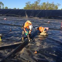 استخر ذخیره آب کشاورزی با ورق ژئوممبران