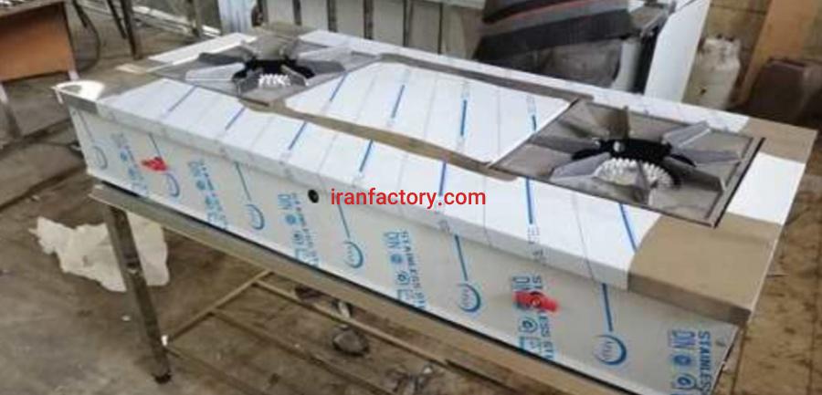 تولید اجاق دو شعله پایه دار صنعتی شرکت استیل پخت در تهران0