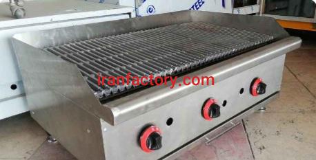 تولید دستگاه گریل ذغالی رومیزی شرکت استیل پخت در تهران0