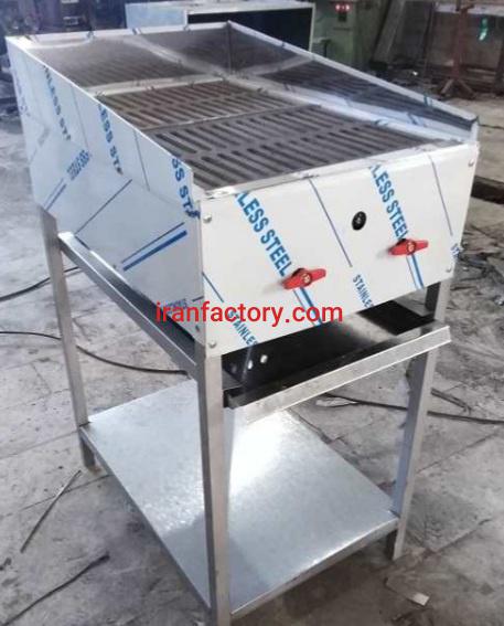تولید دستگاه گریل زغالی پایه دار فست فود شرکت استیل پخت در تهران0