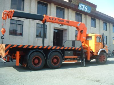 جرثقیل پشت کامیون اس تی اس مدل STS 10000TM0