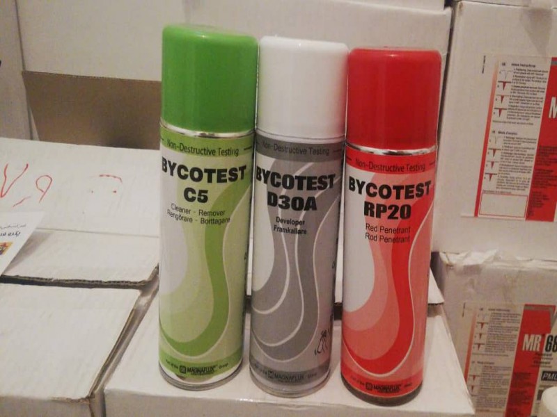 ست اسپری pt مایعات نافذ بایکوتست BYCOTEST4