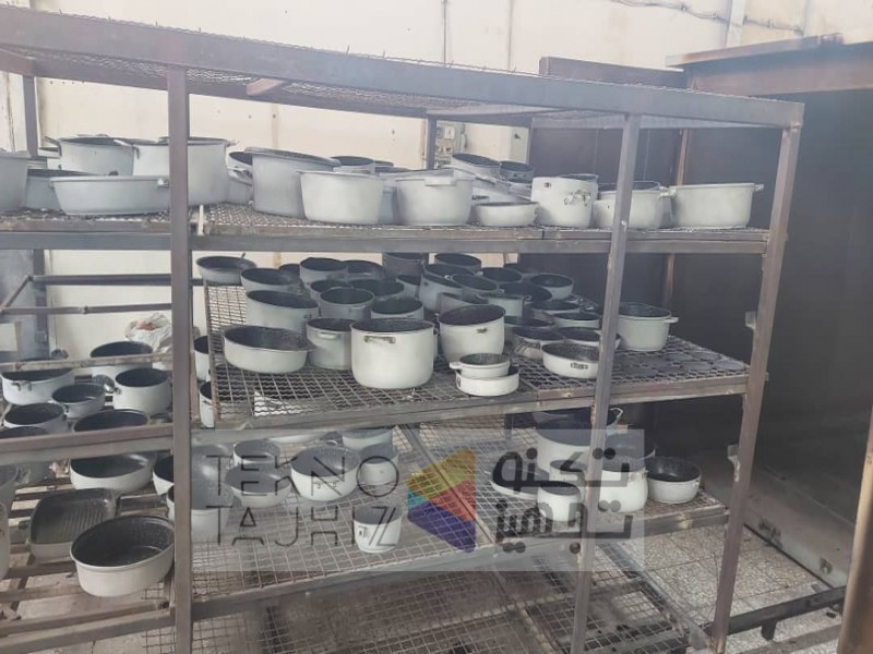 خط رنگ تفلون و بازسازی  ظروف2