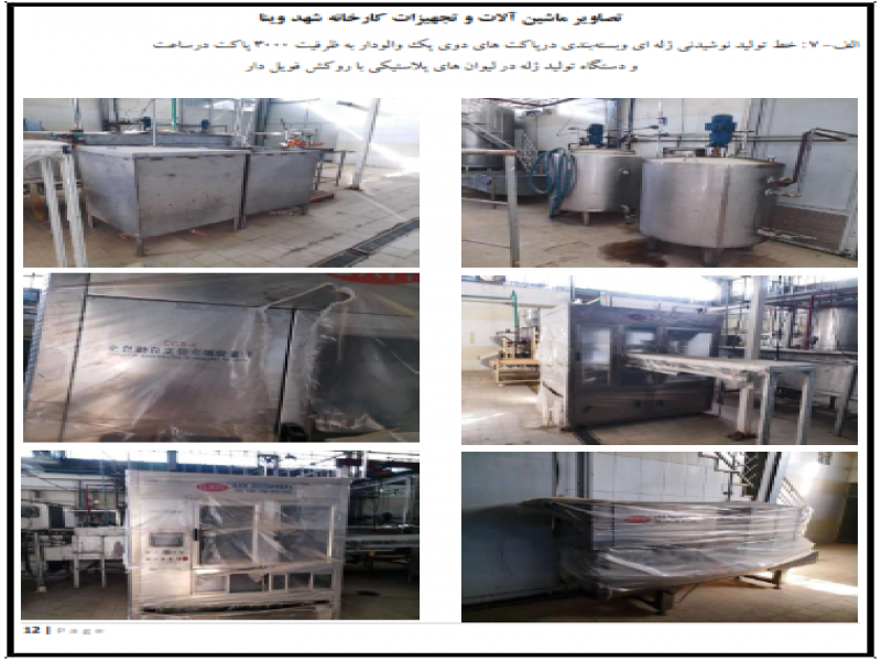 آگهی مزایده فروش کارخانه تولید آب آشامیدنی و نوشیدنی ها7