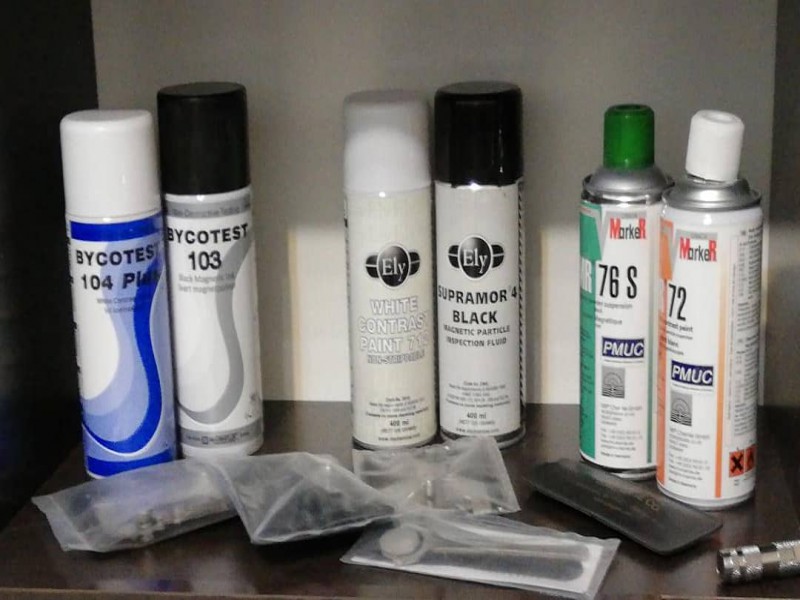 انواع اسپری های تست جوش ذرات مغناطیسی MT0