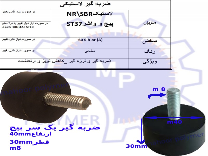 ضربه گیر لاستیکی، لرزه گیر لاستیکی و....1