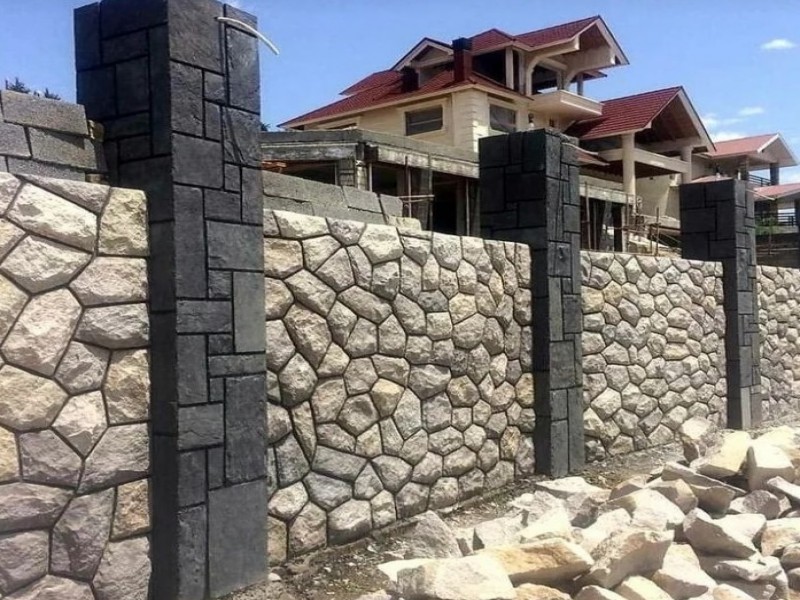 فروش سنگ لاشه ورقه ای سنگ مالون سنگ کوهی4