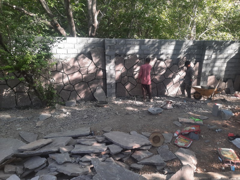 فروش سنگ لاشه ورقه ای سنگ مالون سنگ کوهی9