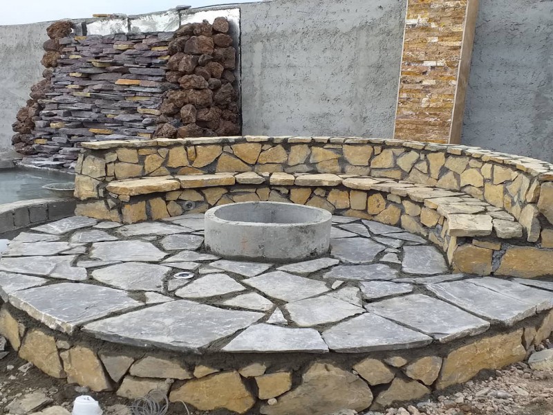 فروش سنگ لاشه ورقه ای سنگ مالون سنگ کوهی4