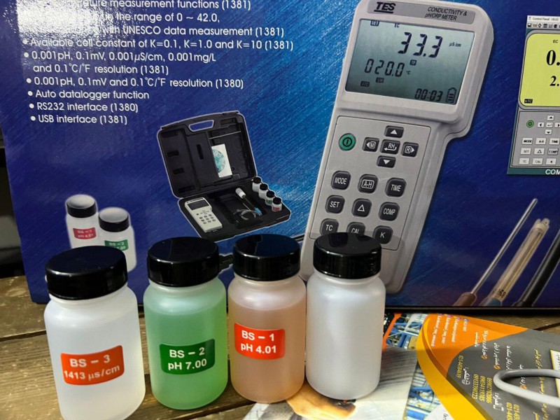 PH/EC/TDS/ORP/SALTمتر برند TES مدل TES-13814