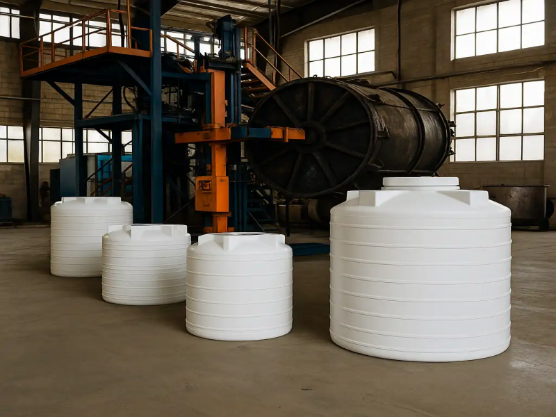 خط تولید مخزن آب 6000 لیتری | مدل شاتل دورانی4