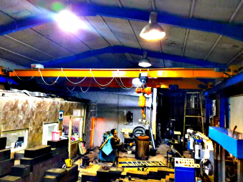 ساخت و فروش جرثقیل سقفی تک‌پل وجفت‌پل+تجهیزات کامل5