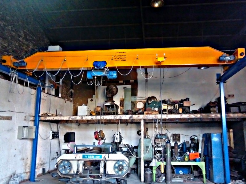 ساخت و فروش جرثقیل سقفی تک‌پل وجفت‌پل+تجهیزات کامل6