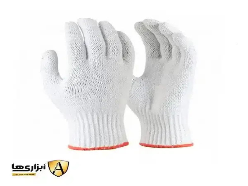 دستکش بافتنی پنبه‌ای 50 گرمی | نرم و راحت برای مونتاژکاری و کار با قطعات0