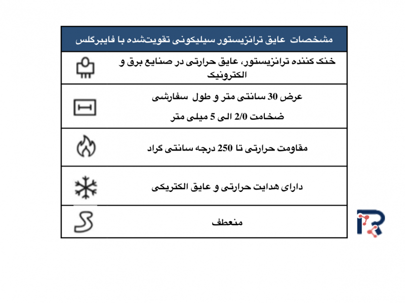 عایق ترانزیستور سیلیکونی تقویتشده با فایبرگلس برند رایبد2