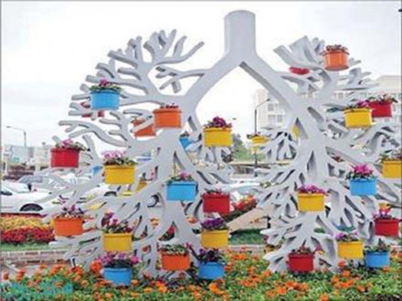 تولید انواع گلدان  های شهری و گلدان منازل فایبرگلاس2