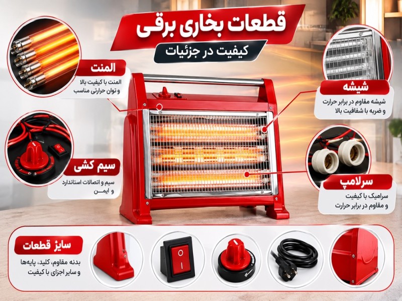 تأمین و فروش قطعات بخاری برقی0