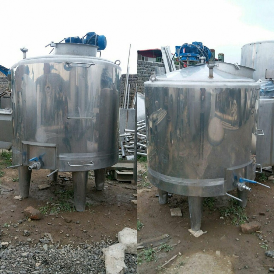 فروش مخزن استیل دوجداره میکسر دار استوک صفر0