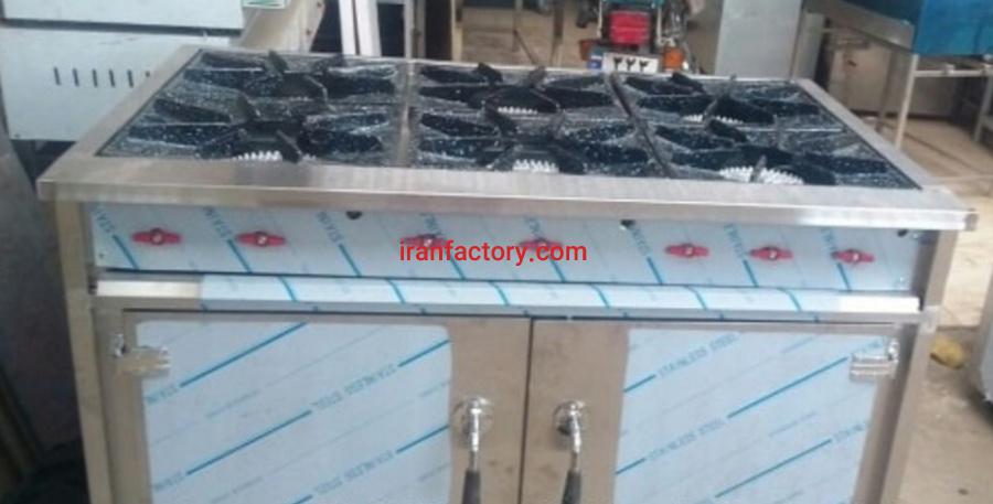 تولید اجاق گاز صنعتی شش شعله فردار رستورانی شرکت استیل پخت در تهران0