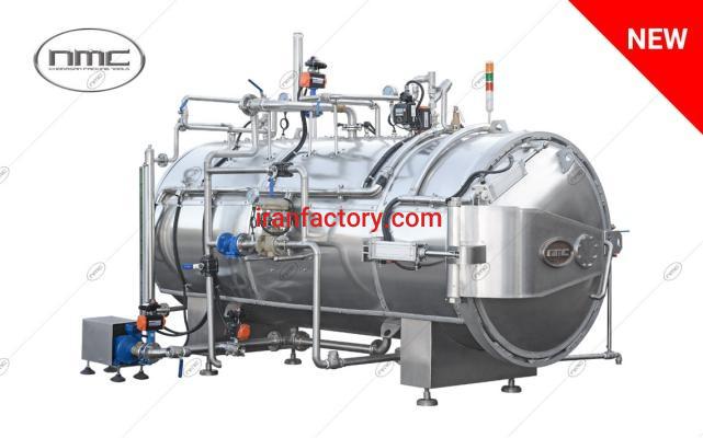دستگاه اتوکلاو افقی تمام اتوماتیک ویژه قوطی های کنسرو و شیشه جار مدل KPT 7500