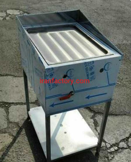 تولید دستگاه گریل تخت چدنی پایه دار شرکت استیل پخت در تهران0