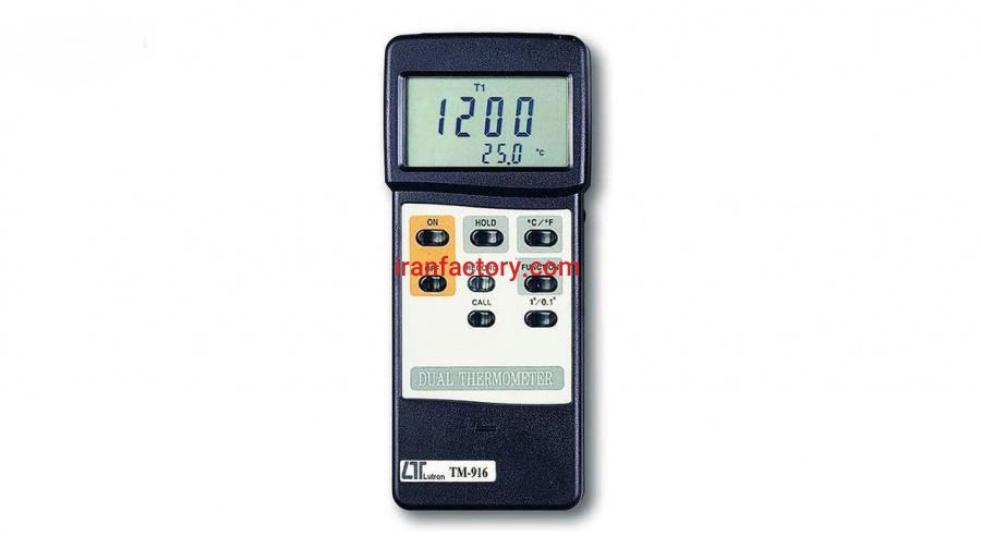 ترمومتر دو کاناله مدل TM-916  LUTRON2
