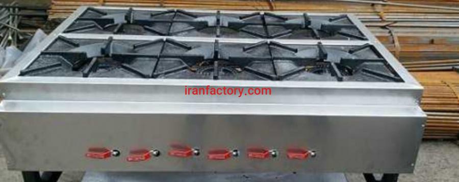 تولید اجاق شش شعله صنعتی خورشت پزی شرکت استیل پخت در تهران0