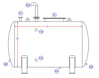 فروش مخزن ذخیره سوخت افقی (Horizontal Fuel Tank Figure)1