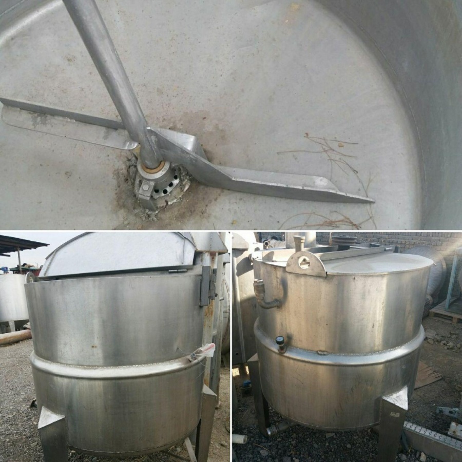 فروش مخزن استیل دوجداره میکسر دار 800 لیتری کارکرده0