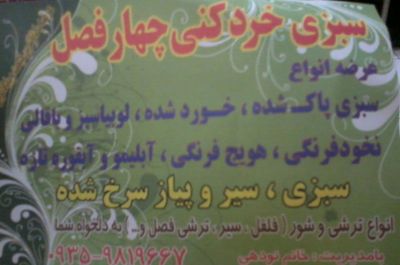 فروش انواع سبزی خرد شده0