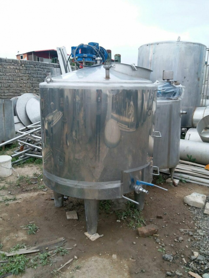فروش مخزن استیل دوجداره میکسر دار کارکرده0