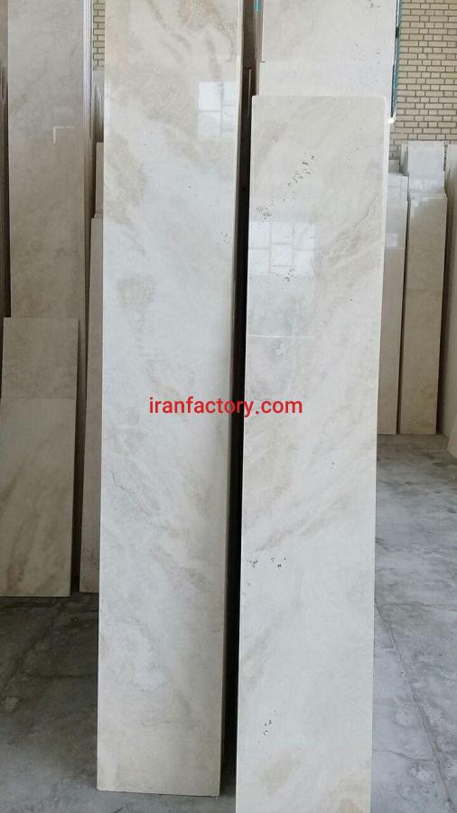 تراورتن سفید ابیانه بی موج ممتاز دانه دار0