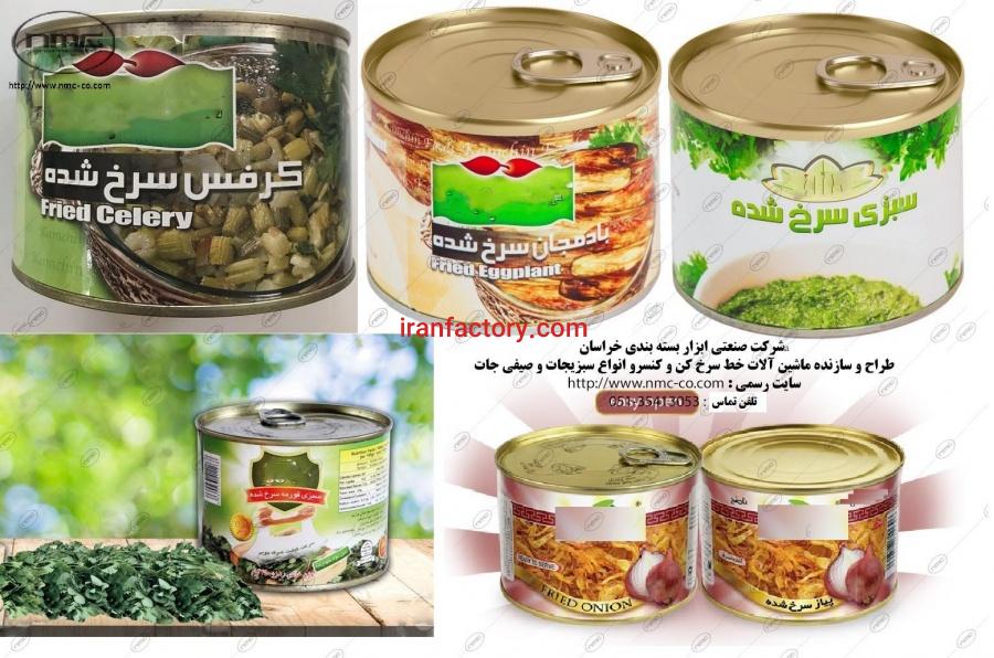 ماشین آلات تولید کنسرو صیفی جات و سبزیجات سرخ شده1