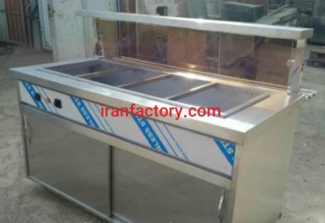تولید دستگاه کانتر گرم چهار لگن شرکت استیل پخت در تهران0