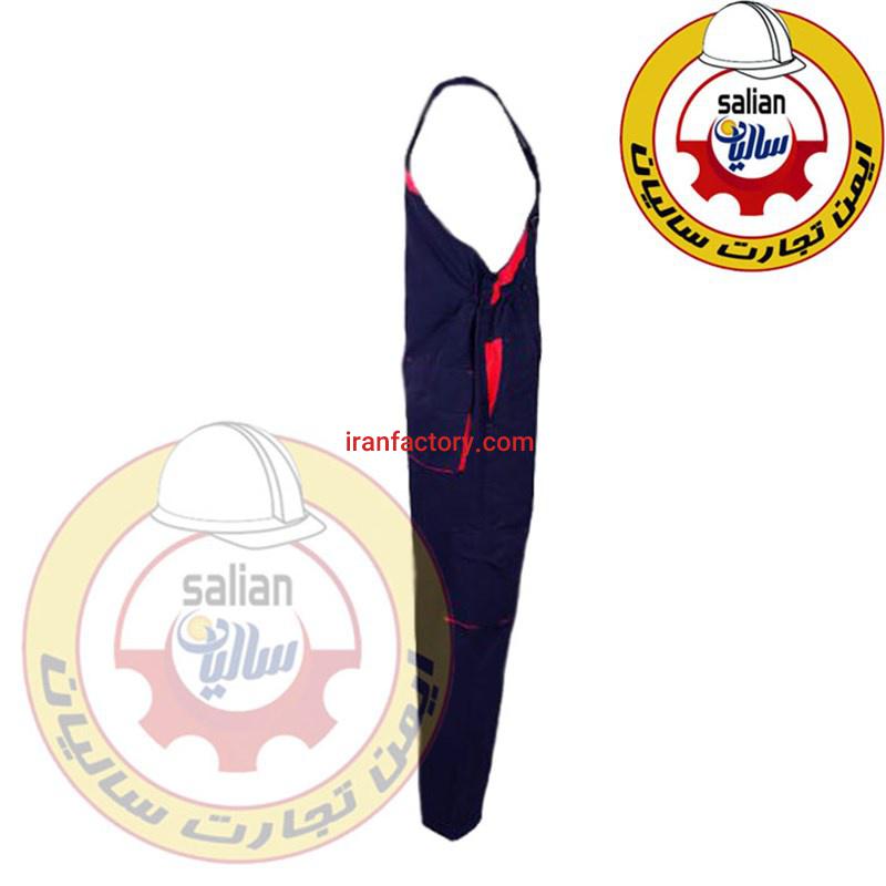 لباس کار دوبنده سرمه ای قرمز2