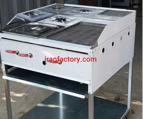 تولید دستگاه فر ساندویچی سه کاره پایه دار شرکت استیل پخت در تهران0