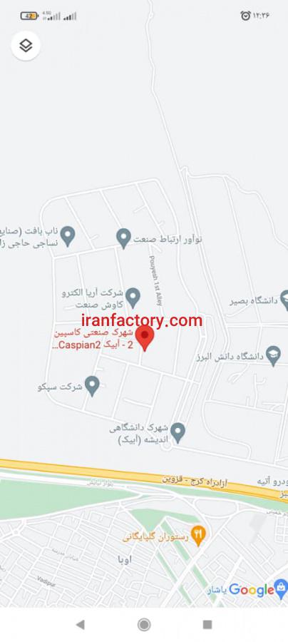 فروش زمین شهرک صنعتی کاسپین0