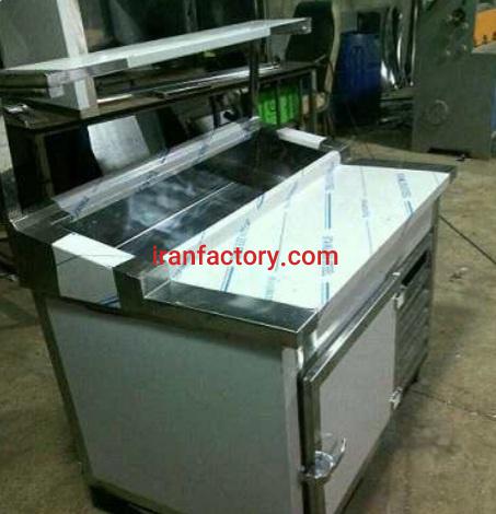 تولید دستگاه یخچال تاپینگ سرد هشت لگن فست فود شرکت استیل پخت در تهران0