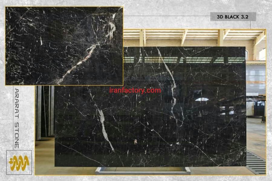 فروش سنگ اسلب مرمریت تیری دی بلک 3D Blak0
