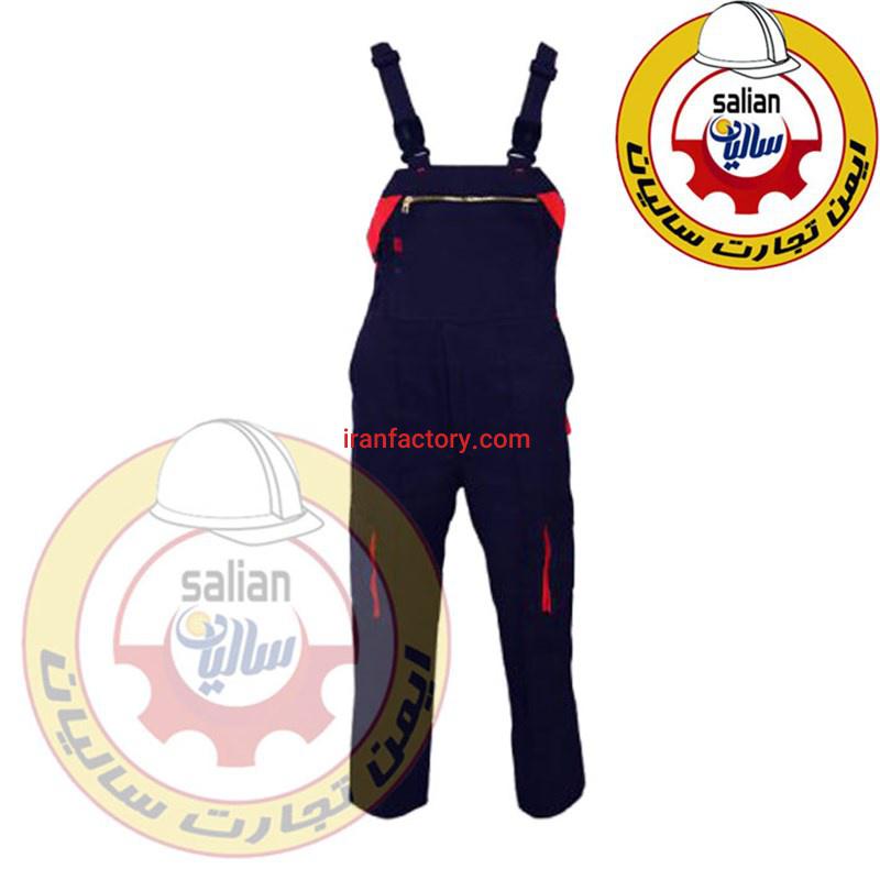 لباس کار دوبنده سرمه ای قرمز0