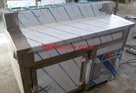 تولید دستگاه یخچال تاپینگ شش لگن فست فود شرکت استیل پخت در تهران0