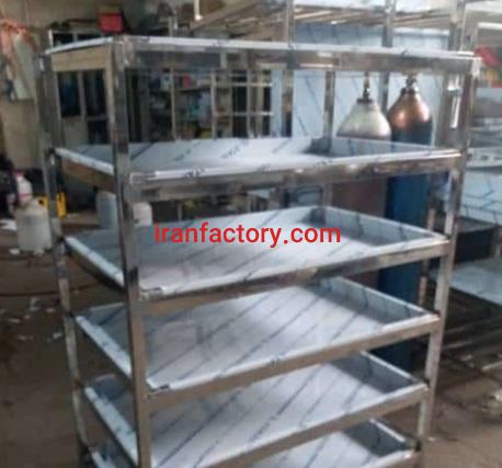 تولید ترولی حمل غذا و ظروف شرکت استیل پخت در تهران0