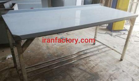 تولید میز استیل صنعتی لبه دار شرکت استیل پخت در تهران0