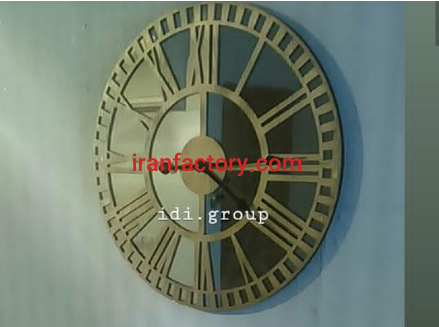 تولید ساعت دیواری چوبی ایینه ای0