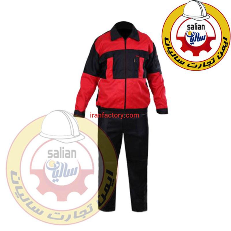 لباس کار سیلوری مشکی قرمز0